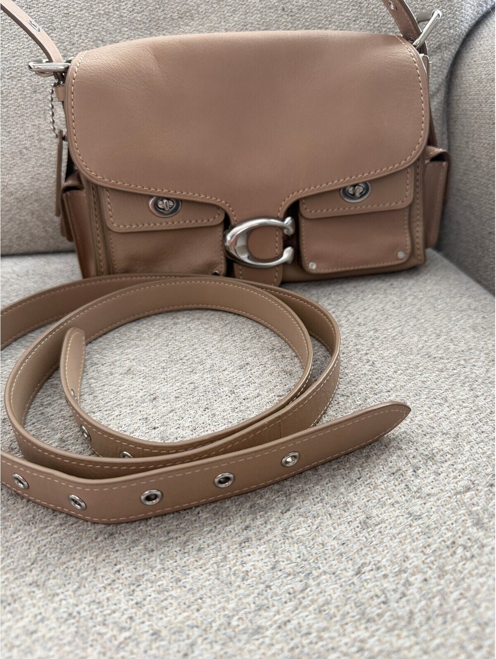 Coach Cargo Turnlock Soft Tabby Shoulder Bag Pebble Japan Exclusive CU124